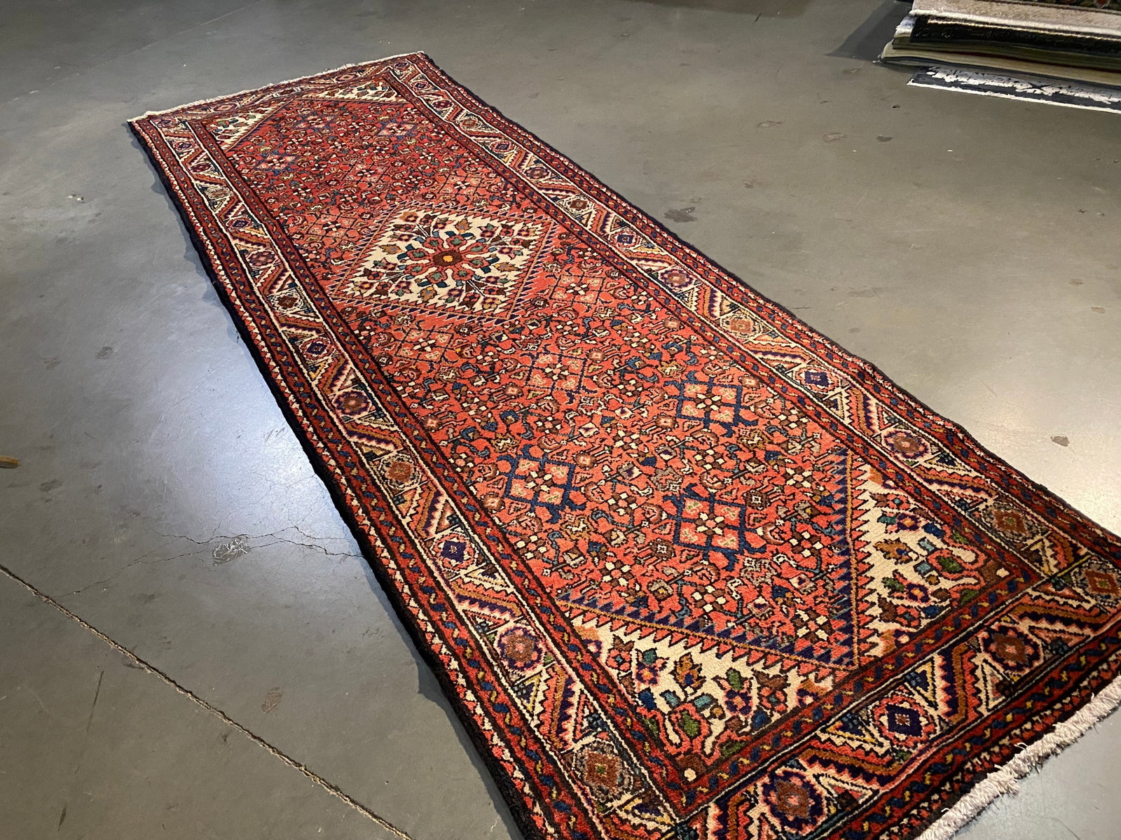 MAGNIFICENT PERSIAN HAMEDAN RUNNER 3.5x10.1 - 2