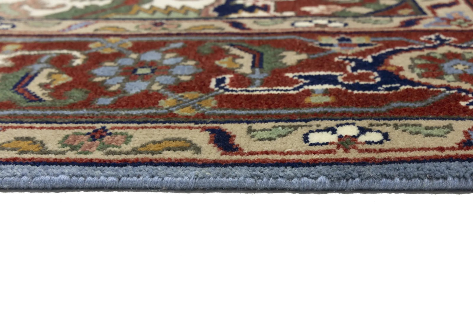 Light Blue Floral 9X12 Heriz Serapi Oriental Rug - 16