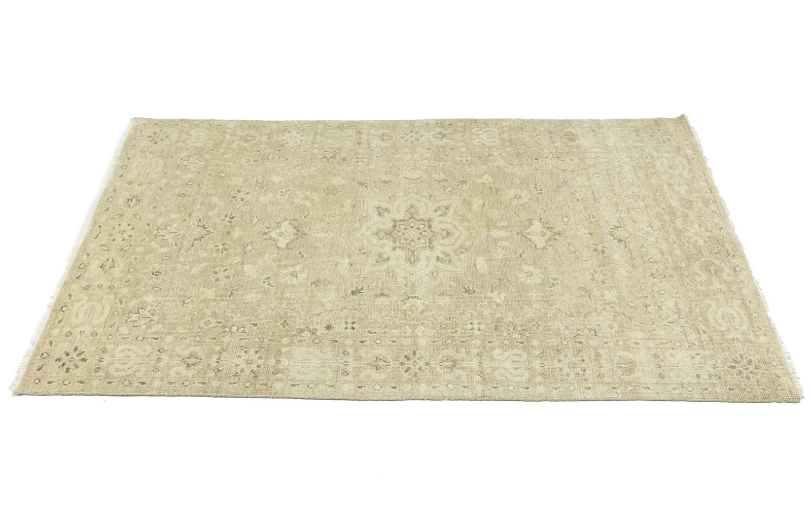 Muted Slate Blue Floral 12X15 Transitional Oriental Rug - 7