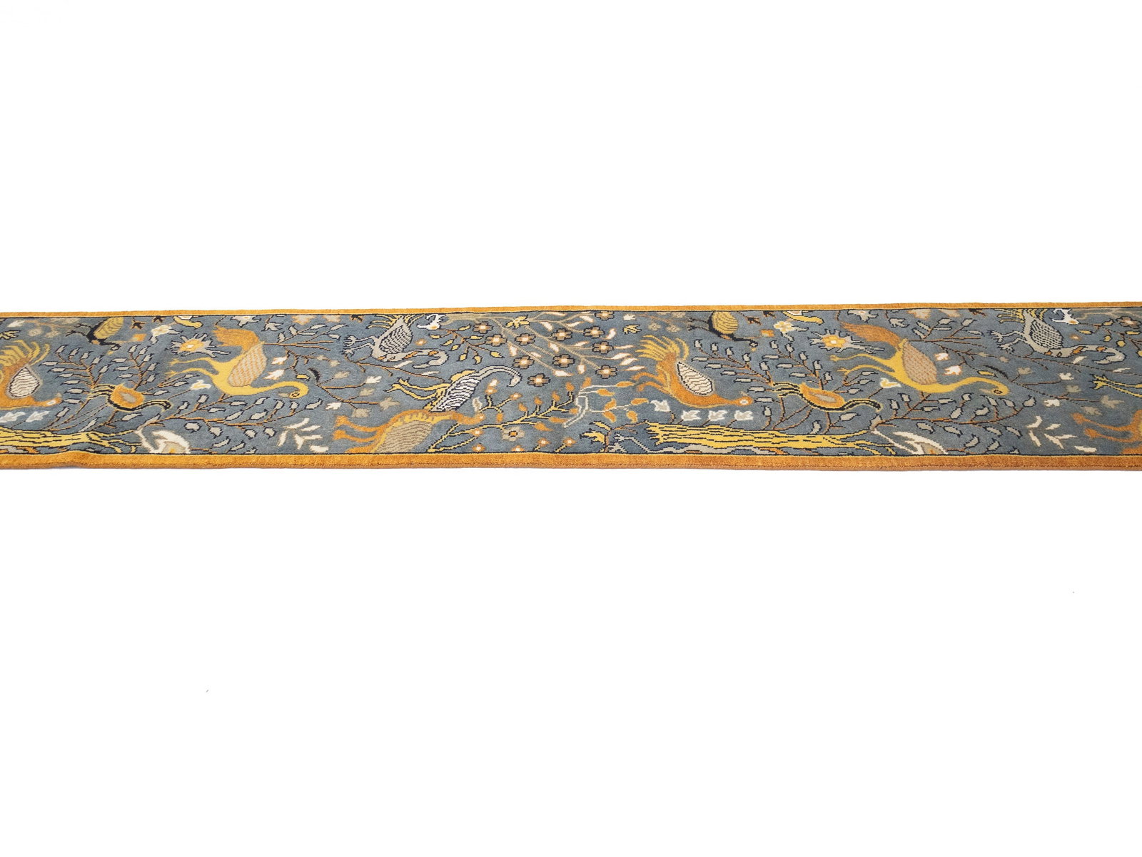Light Gray Pictorial 2'6X16 Oriental Runner Rug - 7
