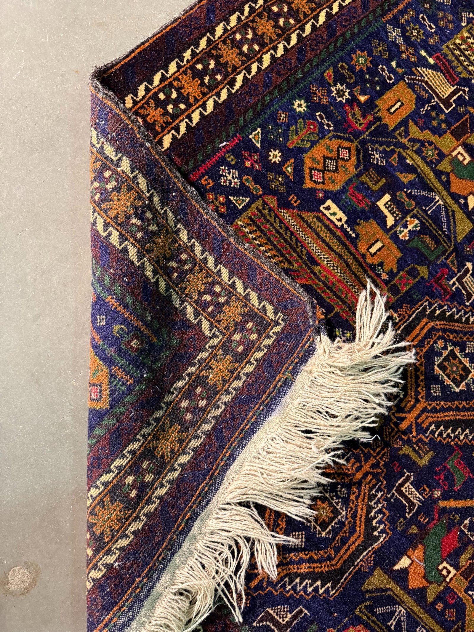 Fine Afghan Baluchi Rug 3.9x6.4 - 7