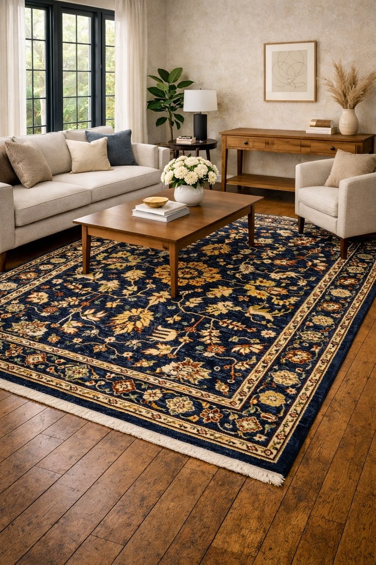 Cream Geometric 6X9 Heriz Serapi Oriental Rug - 2