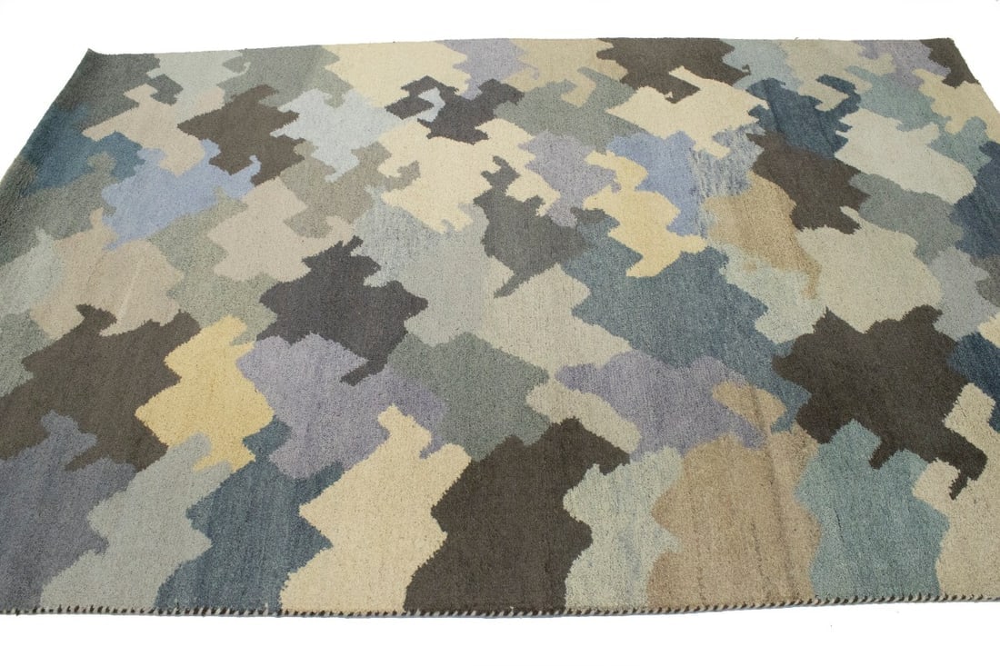 Multicolored Abstract 7X10 Indo-Gabbeh Oriental Rug - 7