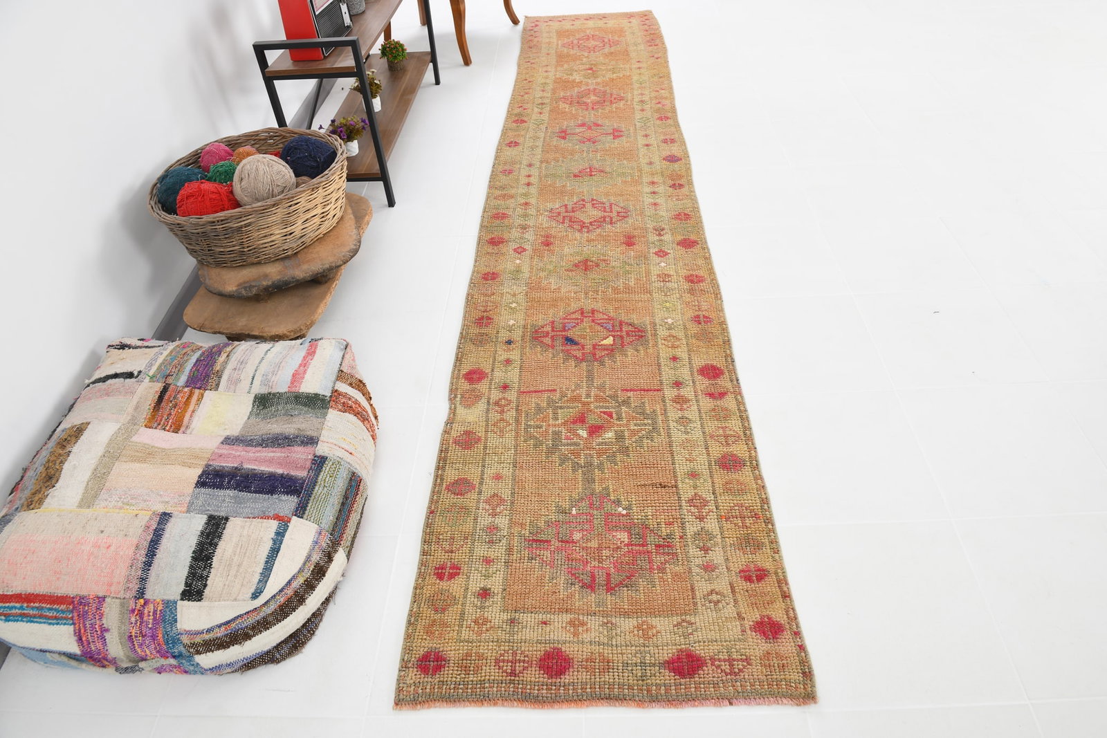 2'6'' x 12'7'' Turkish Handmade Kilim Rug - 17679 - 4