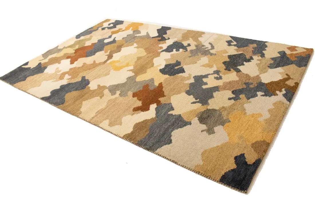 Multicolored Abstract 6'5X9'9 Indo-Gabbeh Oriental Rug - 5
