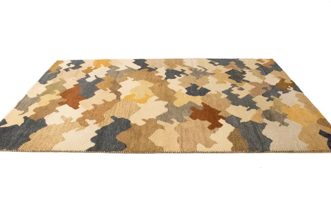 Multicolored Abstract 6'5X9'9 Indo-Gabbeh Oriental Rug - 6