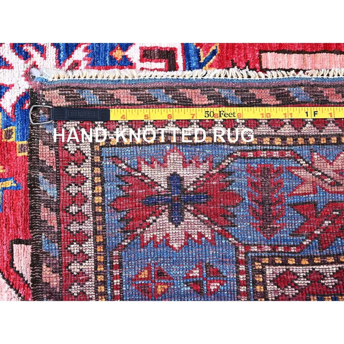 Rose Pink Afghan Ersari Caucasian Design Revival Hand Knotted Wool Rug - 12