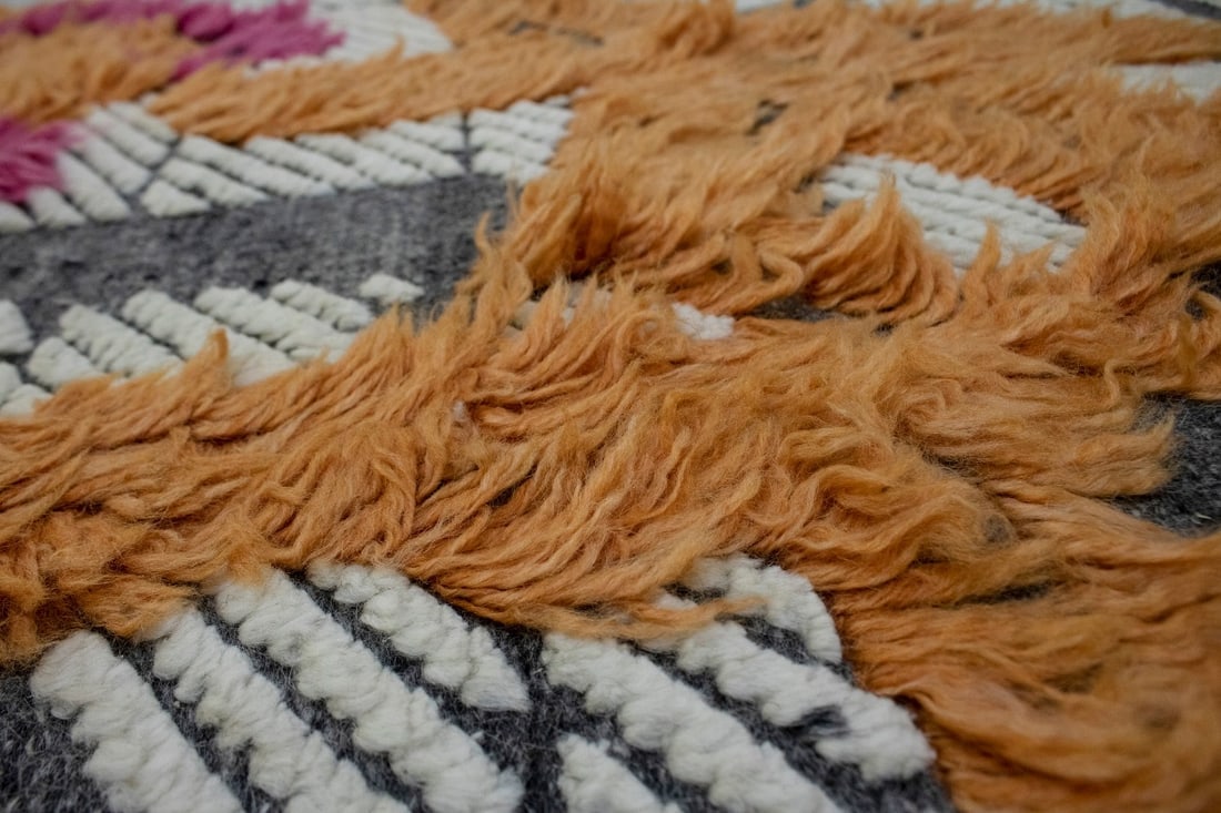 Modern Multi 4'X6'5 Moroccan Style Rug - 7