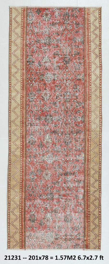 2'6'' x 6'7'' Turkish Handmade Kilim Rug - 21231: Title: 2'6'' x 6'7'' Turkish Handmade Kilim Rug - 21231 Description:2'6'' x 6'7'' Turkish Handmade Kilim Rug - 21231 Origin:Turkiye Date/Period:1960-90 Materials:Wool,Cotton Dimension:2'6''x6'7'' ft, 