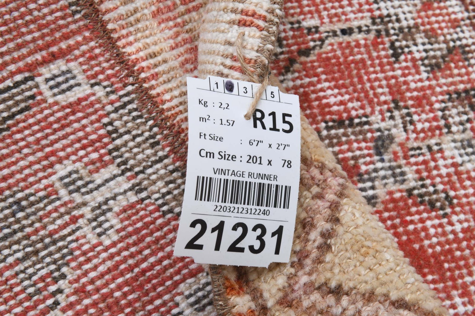 2'6'' x 6'7'' Turkish Handmade Kilim Rug - 21231 - 20