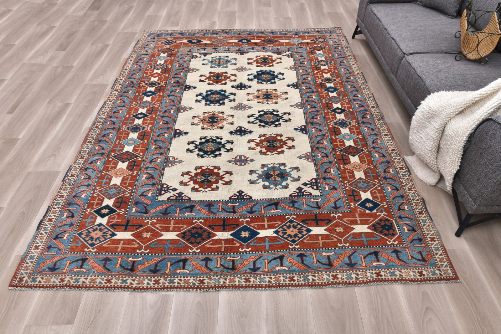 6'8'' x 9'1'' Turkish Handmade Kilim Rug - 242478 - 2
