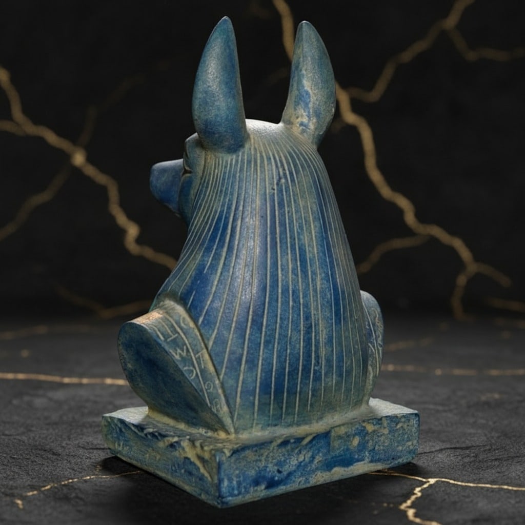 Vintage Egyptian Anubis Bust Figurine God of Mummification Stone Statue - 8