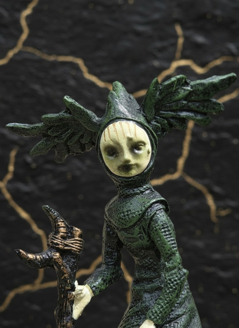 6" Mystical Forest Witch Figurine Enchanted Garden Wicked Statue Polyresin: Title:6" Mystical Forest Witch Figurine Enchanted Garden Wicked Statue Polyresin Description:This Wicked Witch of the forest figurine is a decorative piece suitable for both indoor and outdoor