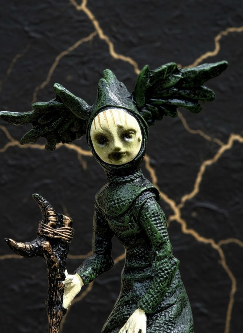 6" Mystical Forest Witch Figurine Enchanted Garden Wicked Statue Polyresin - 5