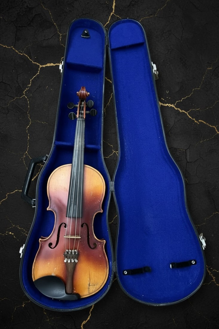 Vintage Czecho-Slovakian Stradivarius Model Violin Antique String Instrument (1 of 14)