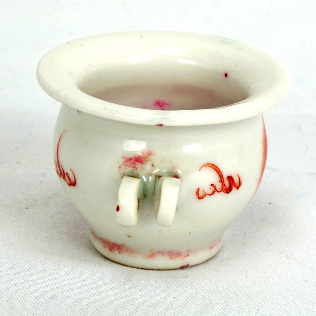 Pair Chinese Porcelain Cage Bird Feeders - 4