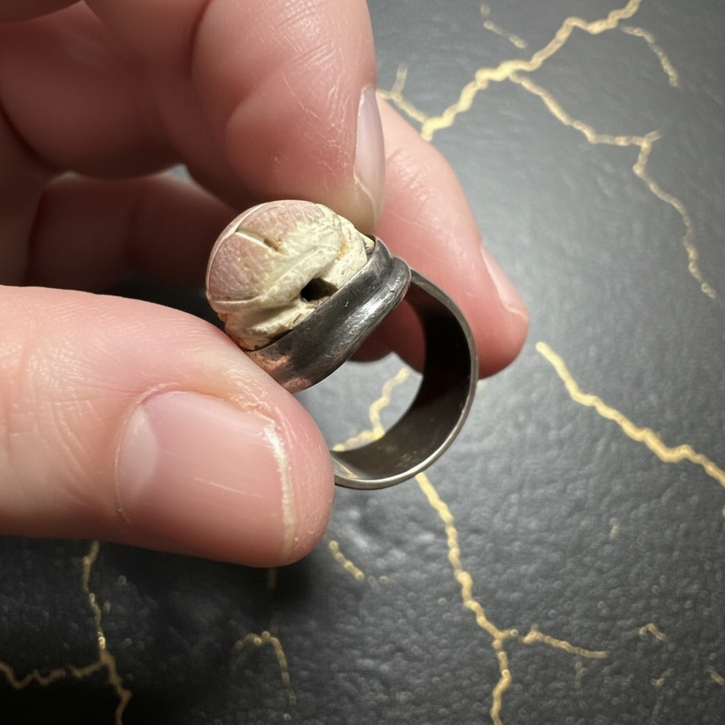 Antique Style Scarab Beetle Ring Egyptian Revival Statement Jewelry Gift - 7