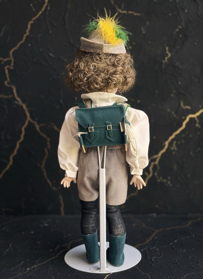18" Vintage Style Porcelain & Composition Antique Boy Doll Figure - 9