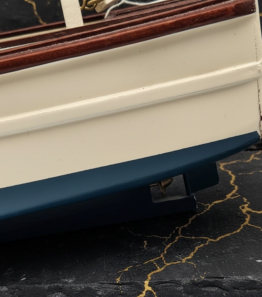 Rustic Wood Fishing Trawler Model Nautical Lobster Boat Tabletop Decor - 5