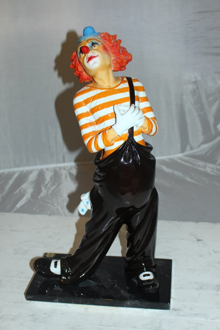 Clown - small Bronze Statue - Size: 12"L x 6"W x 23"H. - 11