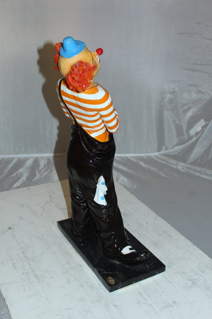 Clown - small Bronze Statue - Size: 12"L x 6"W x 23"H. - 6