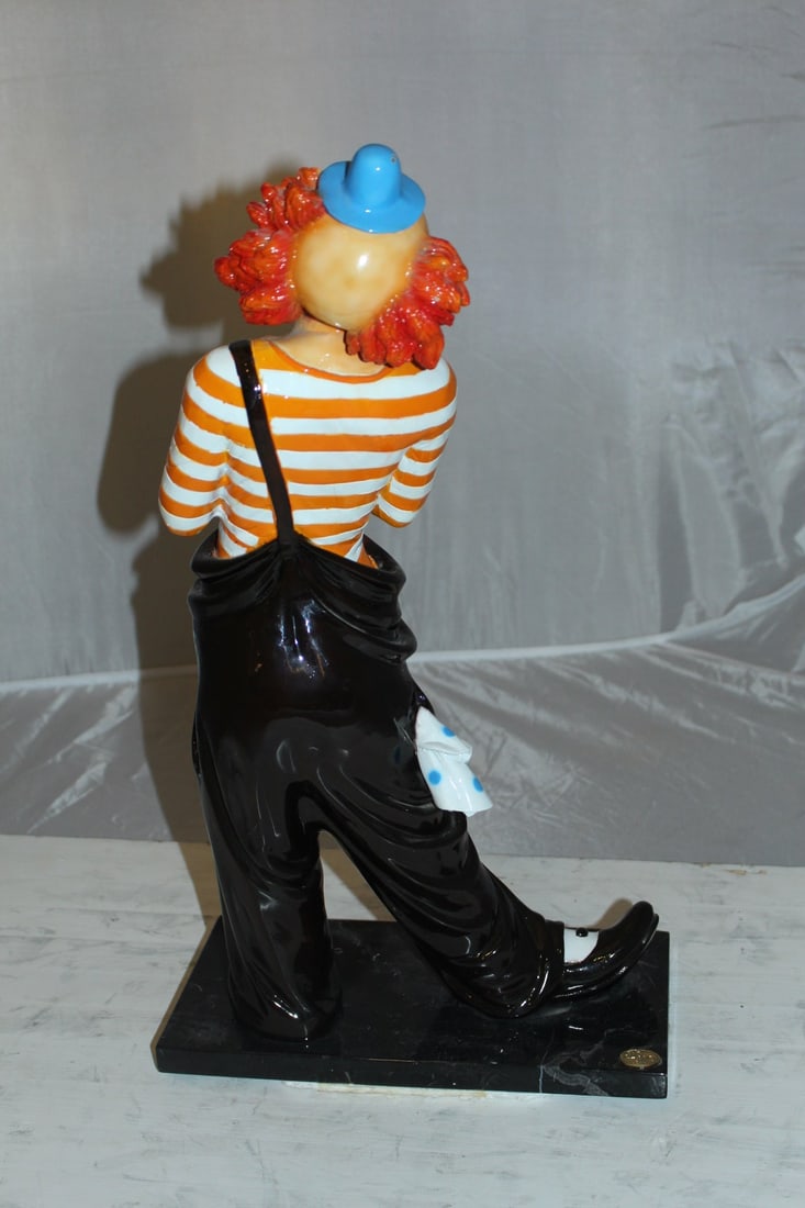 Clown - small Bronze Statue - Size: 12"L x 6"W x 23"H. - 7