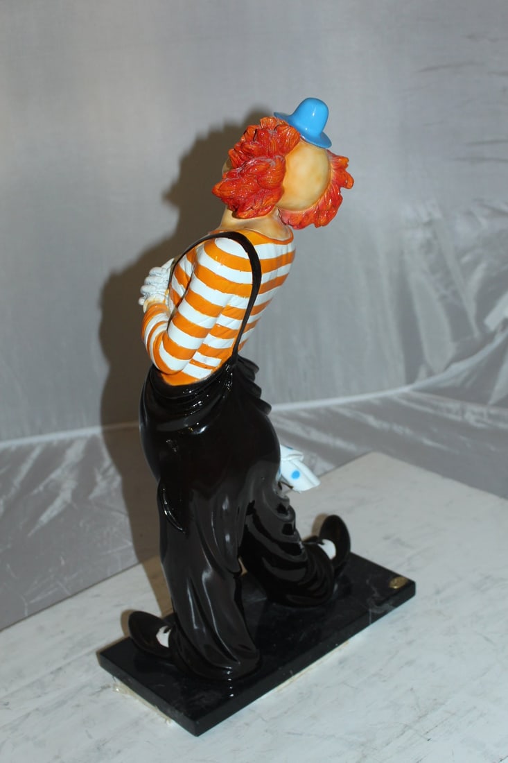 Clown - small Bronze Statue - Size: 12"L x 6"W x 23"H. - 8