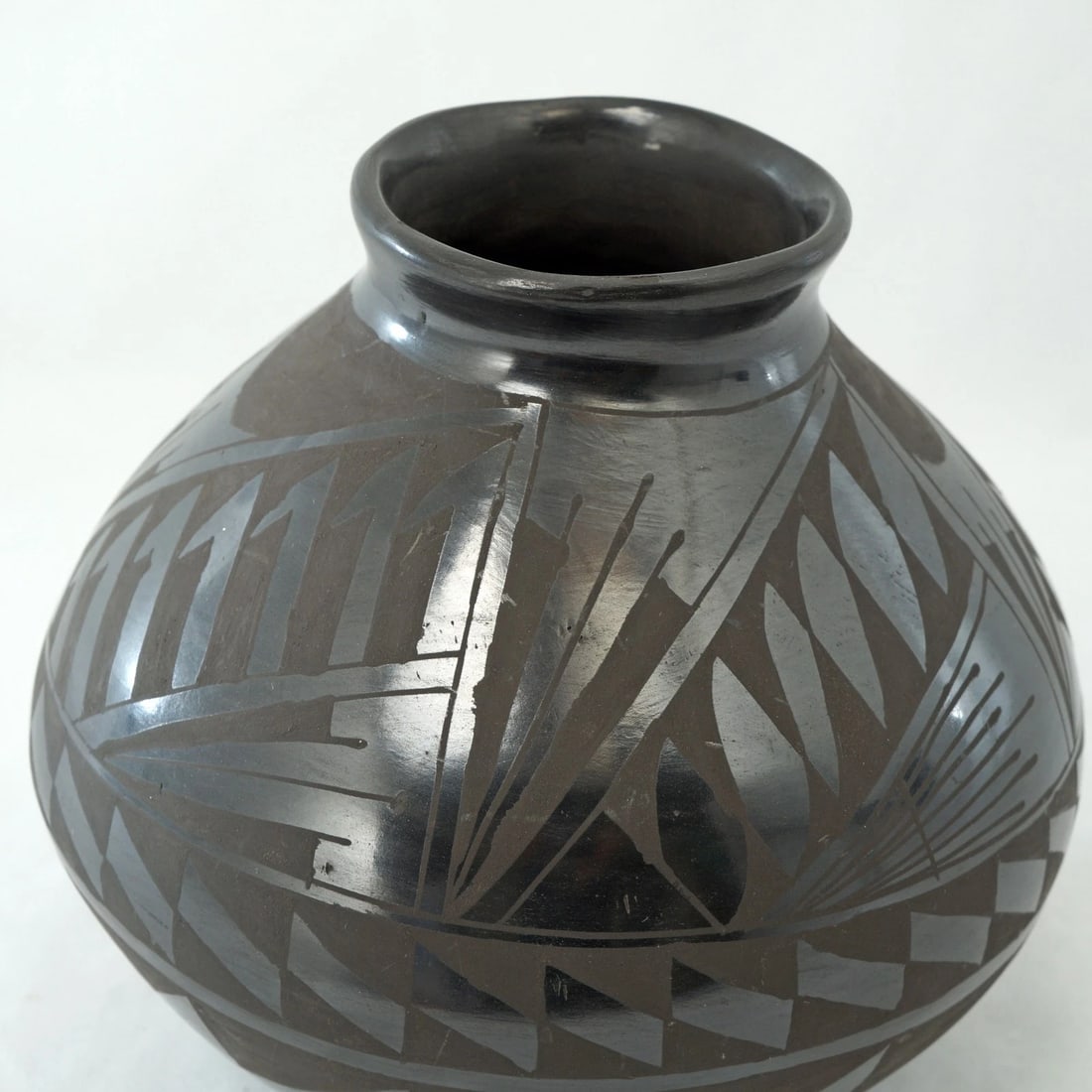 Vintage Black Mata Ortiz Pot Monce Hndz - 5