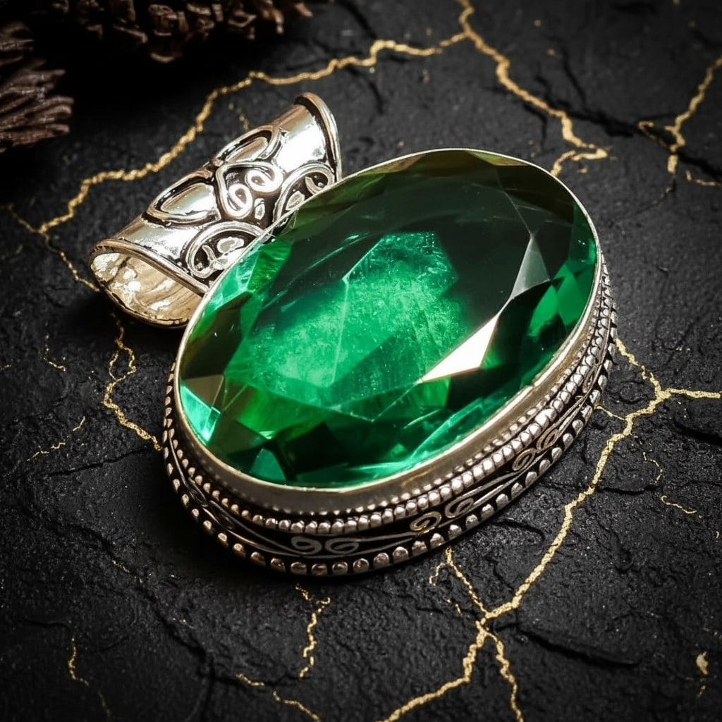 Oval Chrome Diopside Gemstone Pendant 925 Sterling Silver Handmade Jewelry: Title:Oval Chrome Diopside Gemstone Pendant 925 Sterling Silver Handmade Jewelry Description:This item is an authentic product from Pandora-Jewels offered in its original condition. Specifications: *