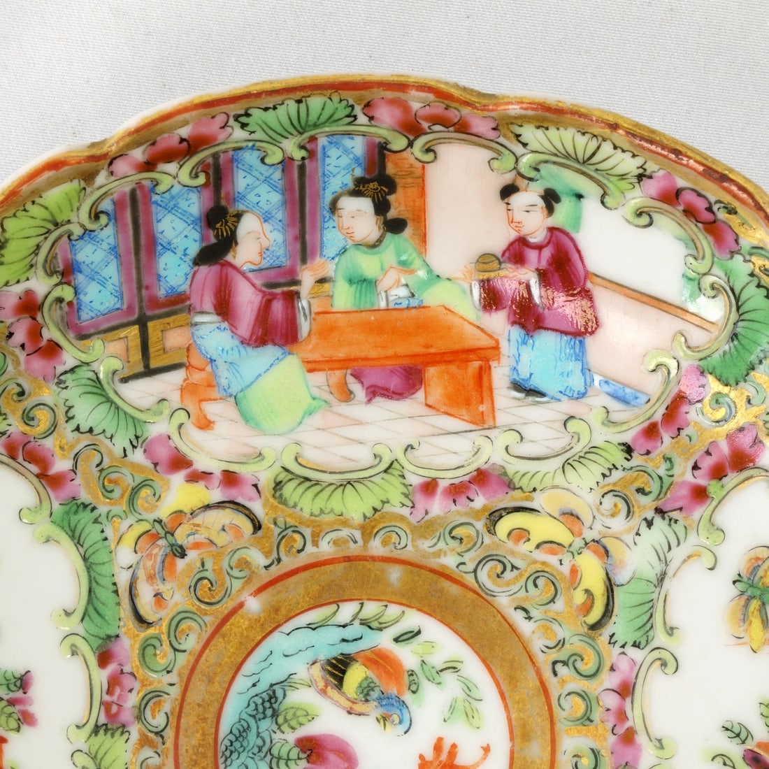 1850s Chinese Rose Mandarin Porcelain Dish - 5