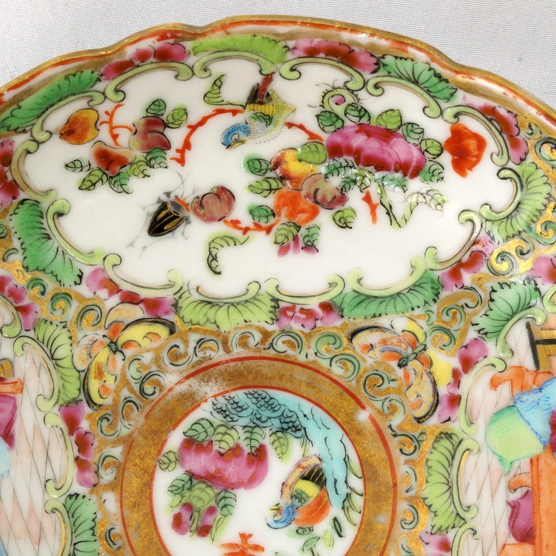 1850s Chinese Rose Mandarin Porcelain Dish - 6