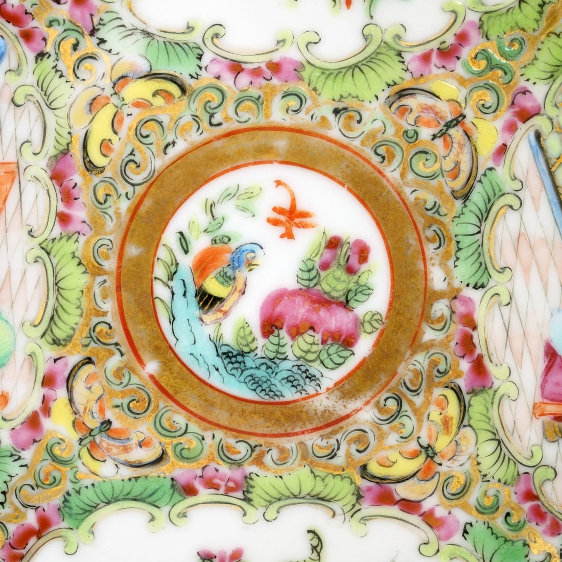 1850s Chinese Rose Mandarin Porcelain Dish - 7