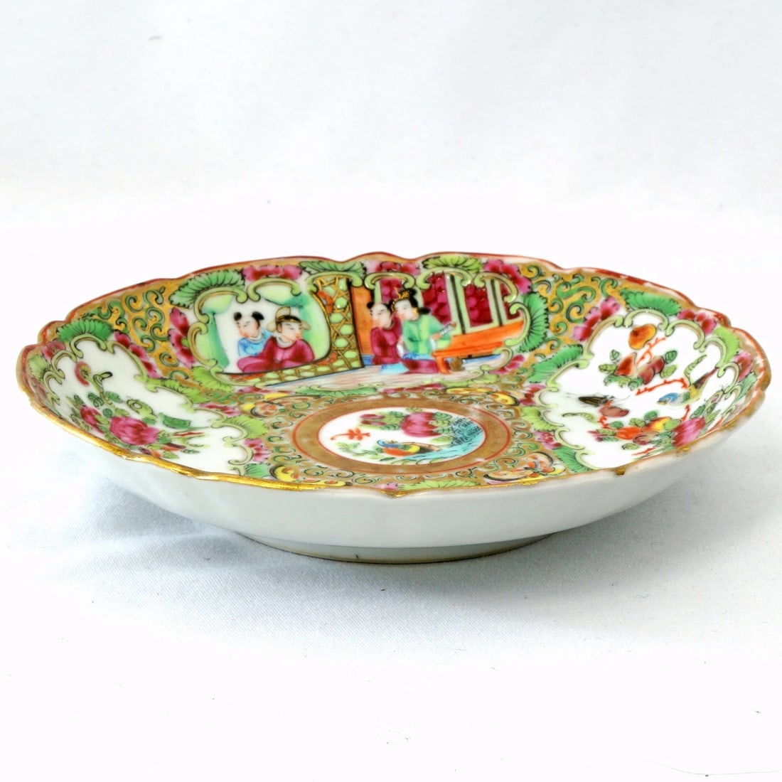 1850s Chinese Rose Mandarin Porcelain Dish - 8