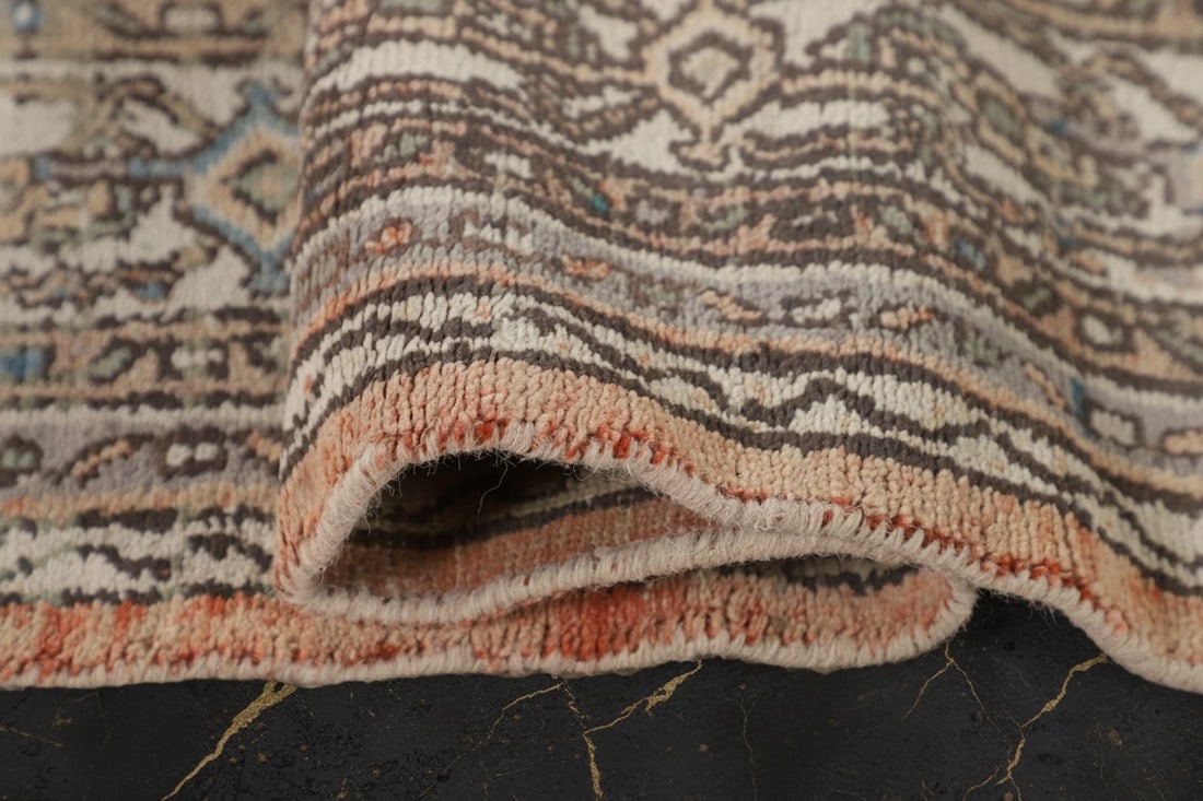 7x10 Hand-Woven Traditional Area Rug Muted Geometric Distressed Carpet - 11