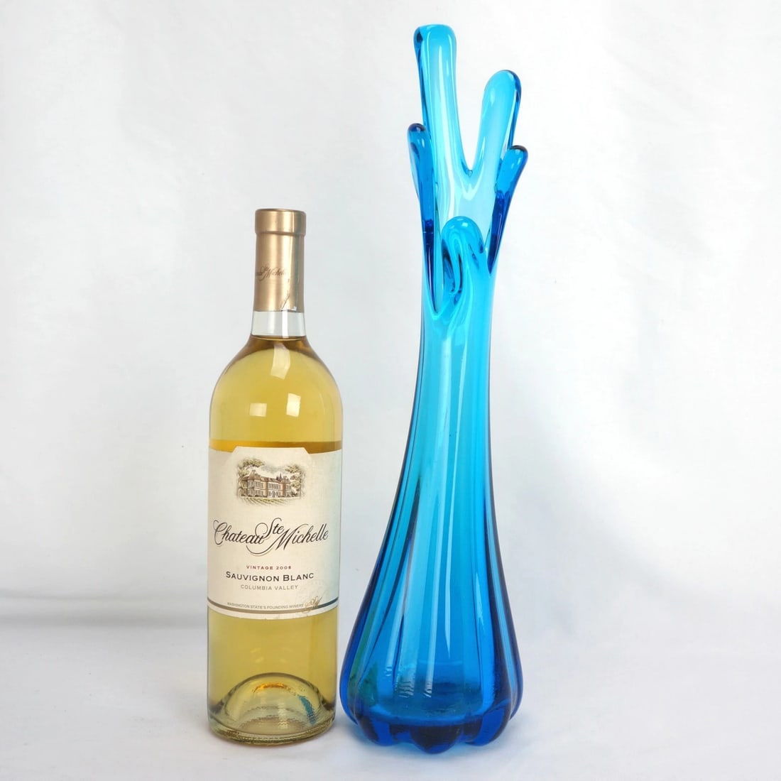 MCM Swung Vase 5 Fingers Sapphire Blue - 2