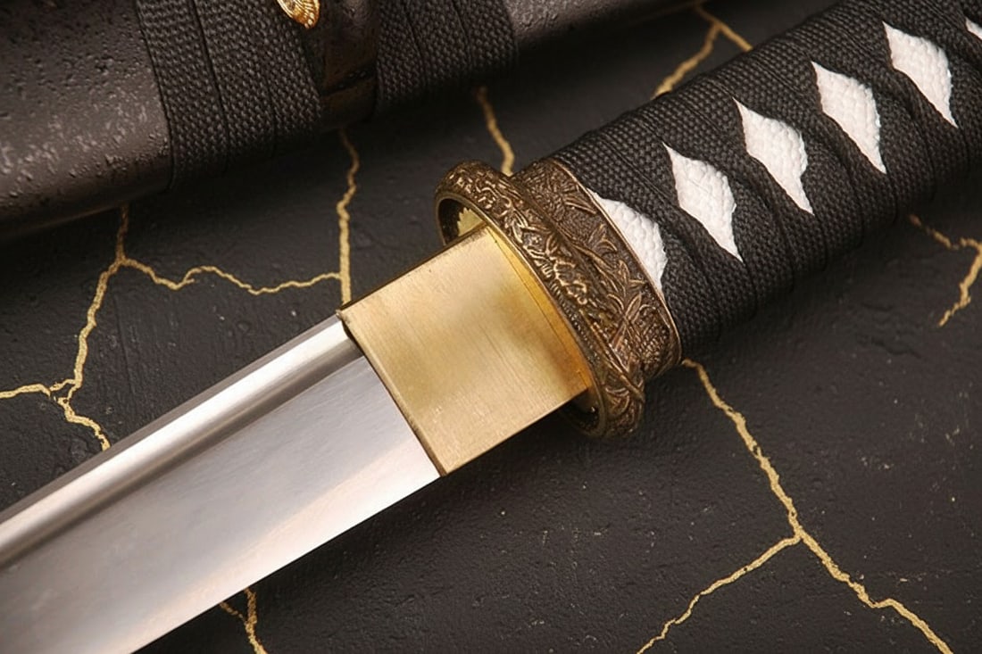 16'' Hand-Forged Tactical Tanto Blade Sharp Carbon Steel Samurai Knife - 6
