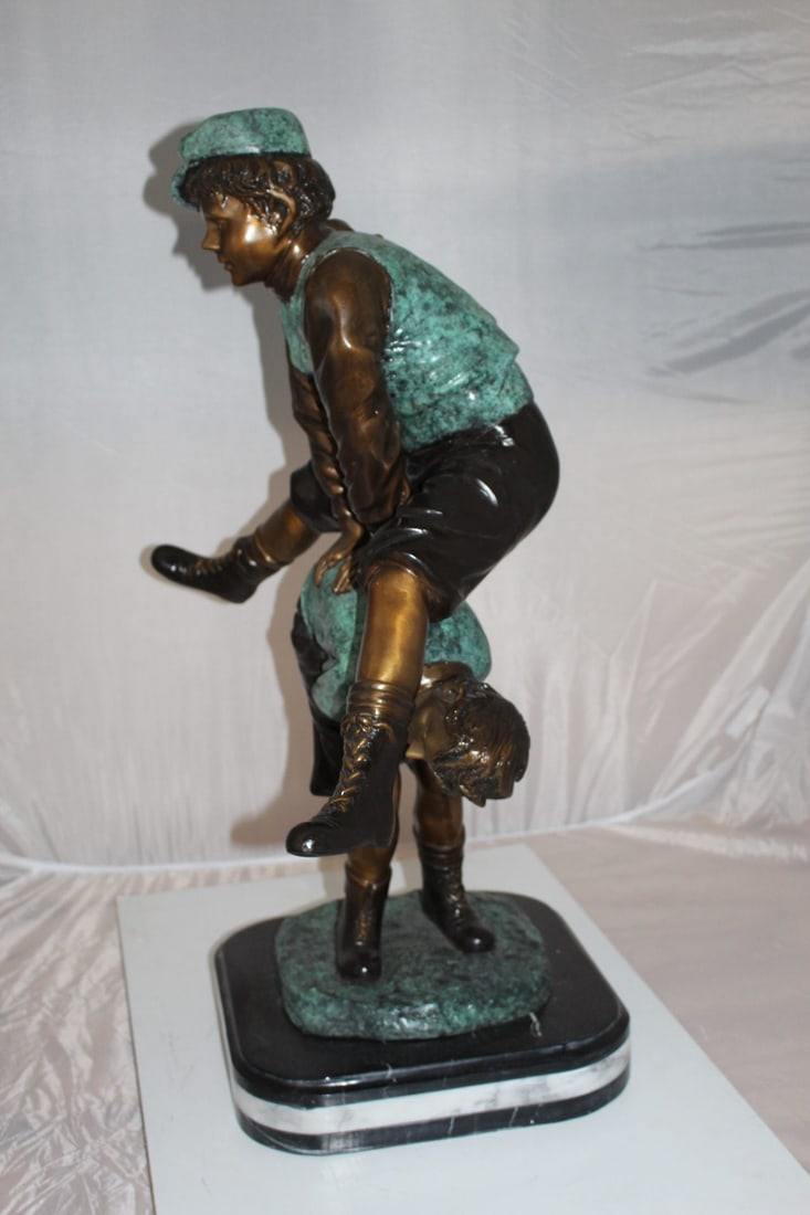 Leapfrog - large Bronze Statue - Size: 26"L x 14"W x 34"H. - 11