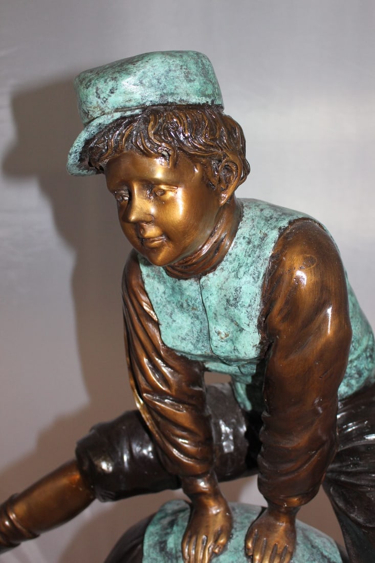 Leapfrog - large Bronze Statue - Size: 26"L x 14"W x 34"H. - 13