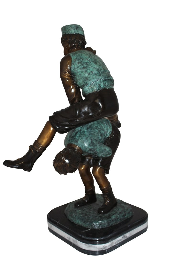 Leapfrog - large Bronze Statue - Size: 26"L x 14"W x 34"H. - 2
