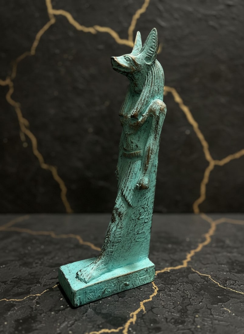 Ancient Egyptian Anubis Deity Figure Mythology Death God Statue Ornament: Title:Ancient Egyptian Anubis Deity Figure Mythology Death God Statue Ornament Description:This preowned item is being offered in the condition shown in the accompanying photographs. The exact age of 