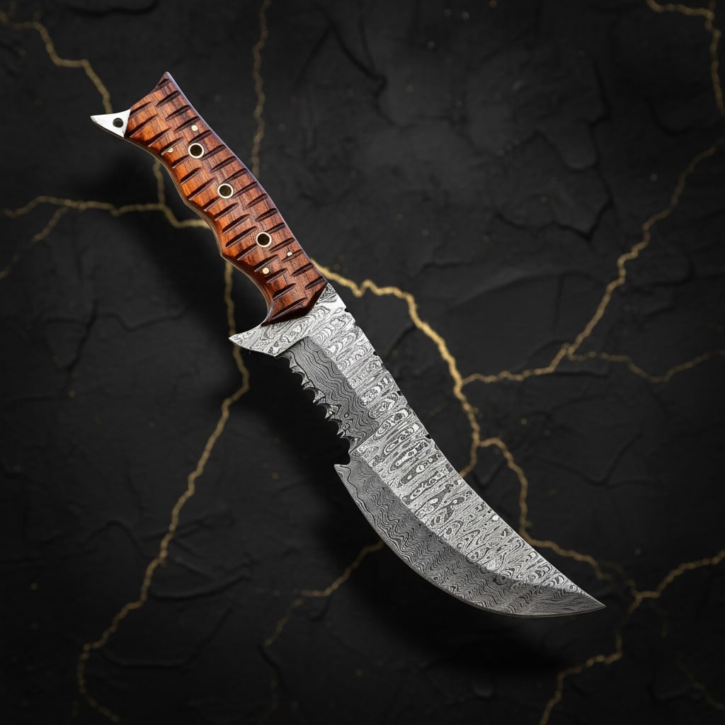 12" Forged Steel Hunting Tracker Survival Knife Fixed Blade Bushcraft Bowie - 3