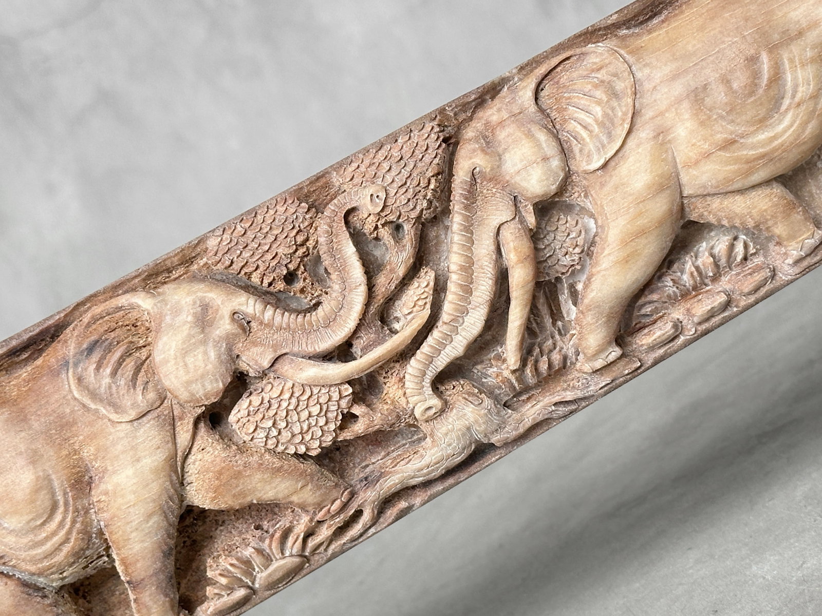 An impressive carved swordfish rostrum - Parade of Savannah elephants - 4