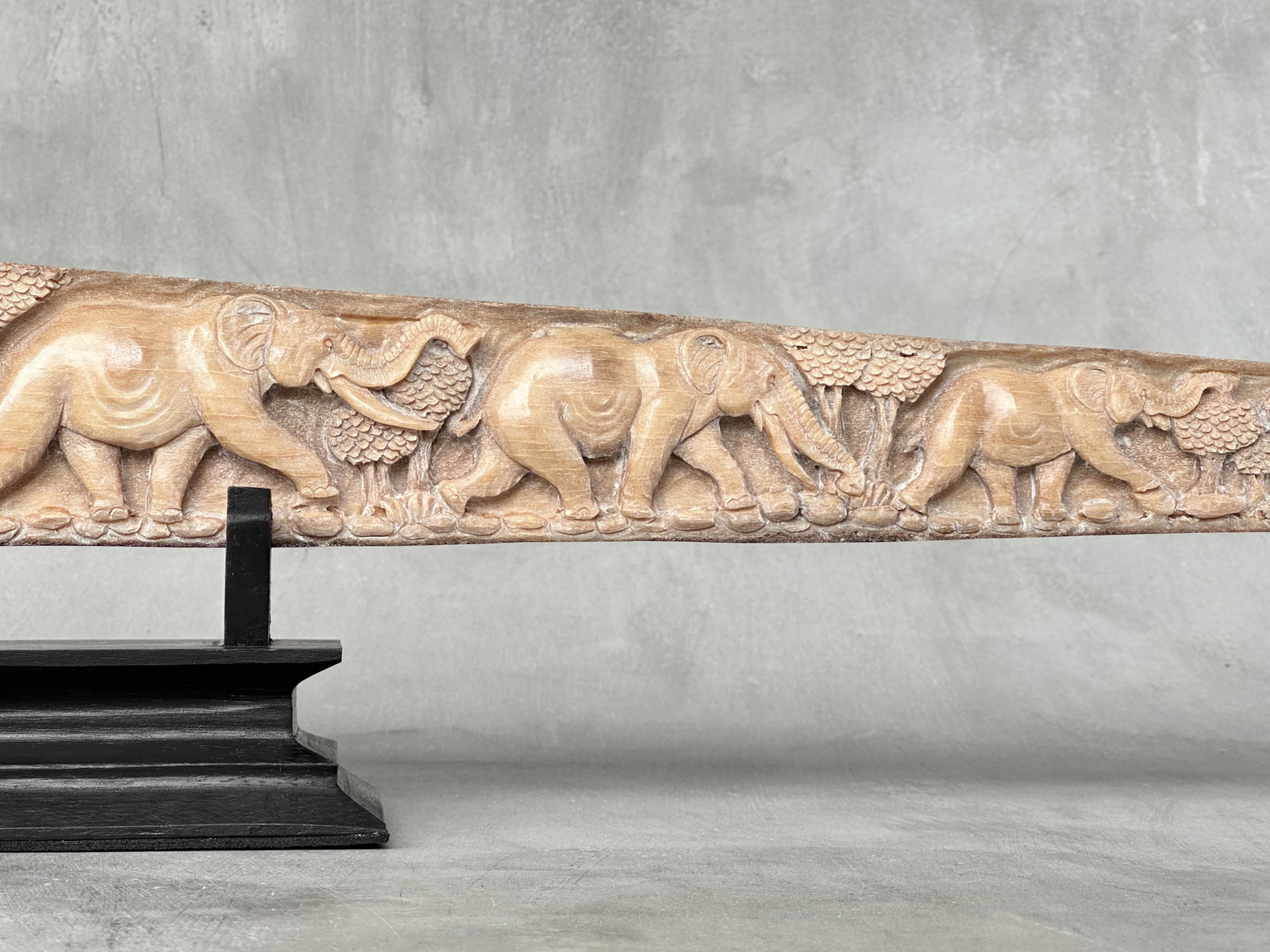 An impressive carved swordfish rostrum - Parade of Savannah elephants - 9
