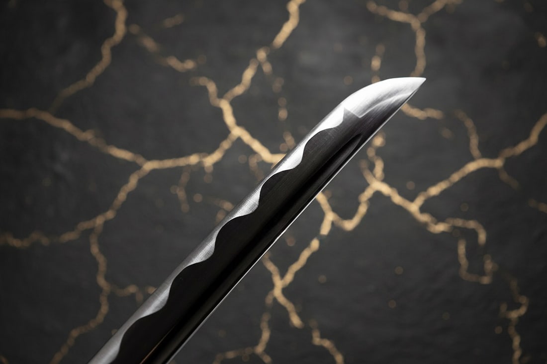 Hand-Forged 1060 Carbon Steel Japanese Katana Sharp Full Tang Dragon Blade - 9
