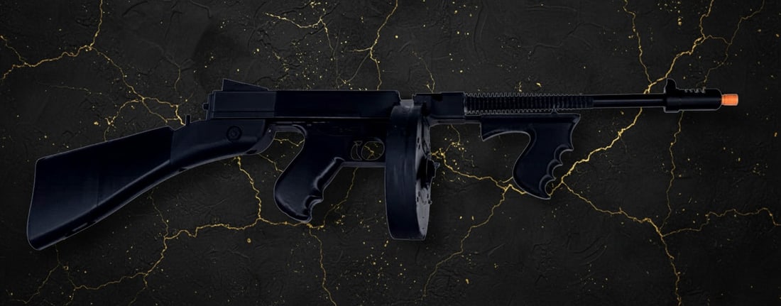 1:1 Scale Tommy Submachine Gun Replica Full Size Prop for Cosplay Fantasy: Title:1:1 Scale Tommy Submachine Gun Replica Full Size Prop for Cosplay Fantasy Description:This full-size, 3D printed replica of the Thompson submachine gun is designed for cosplay, theatrical