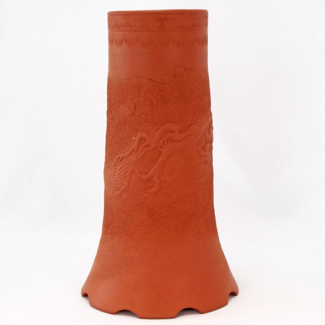 Japanese Tokoname Redware Vase 1930's - 7