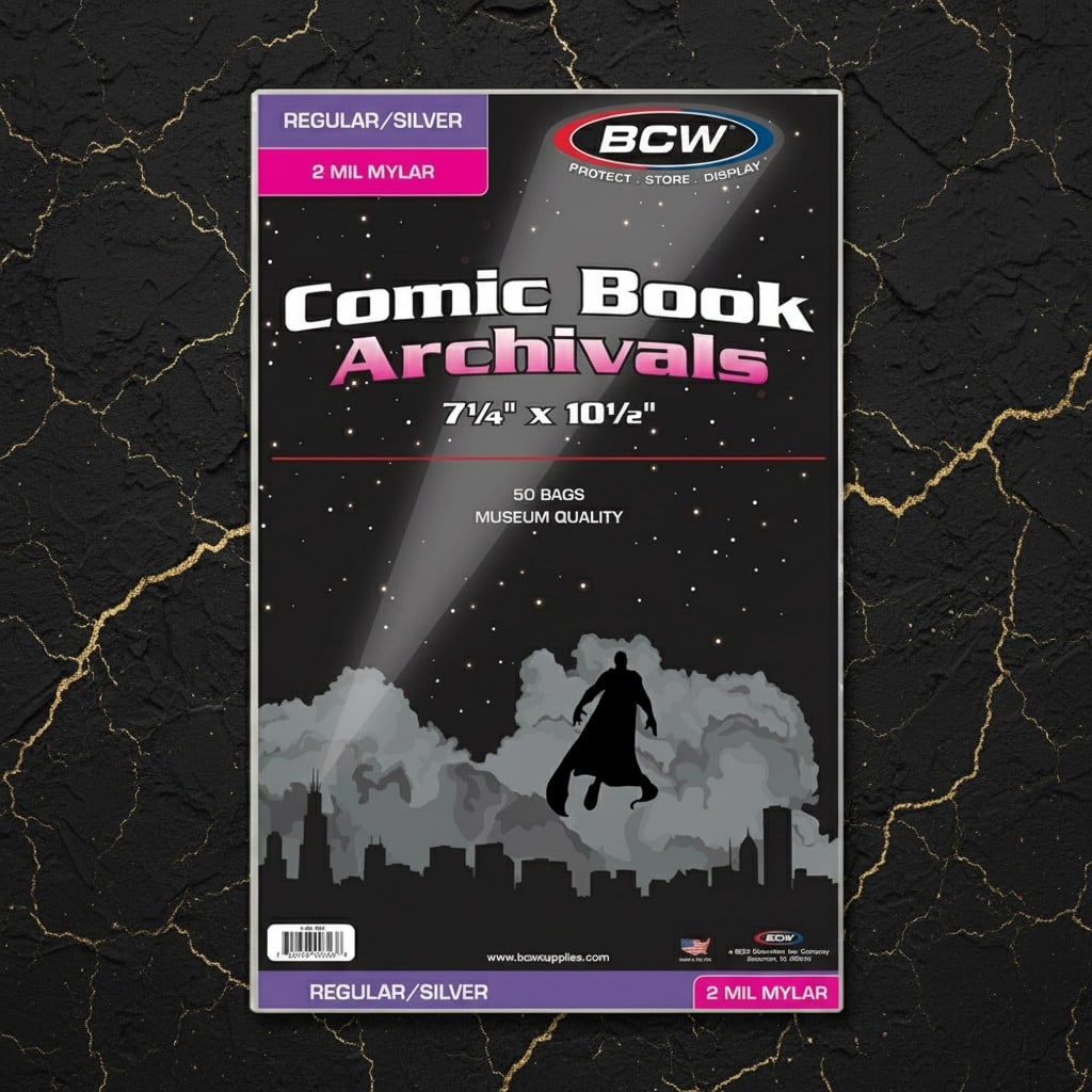 50 Archival Quality 2-Mil Mylar Comic Sleeves Silver Age Protective Bags: Title:50 Archival Quality 2-Mil Mylar Comic Sleeves Silver Age Protective Bags Description:This listing includes one sealed package containing 50 archival-grade comic book sleeves. These protective co