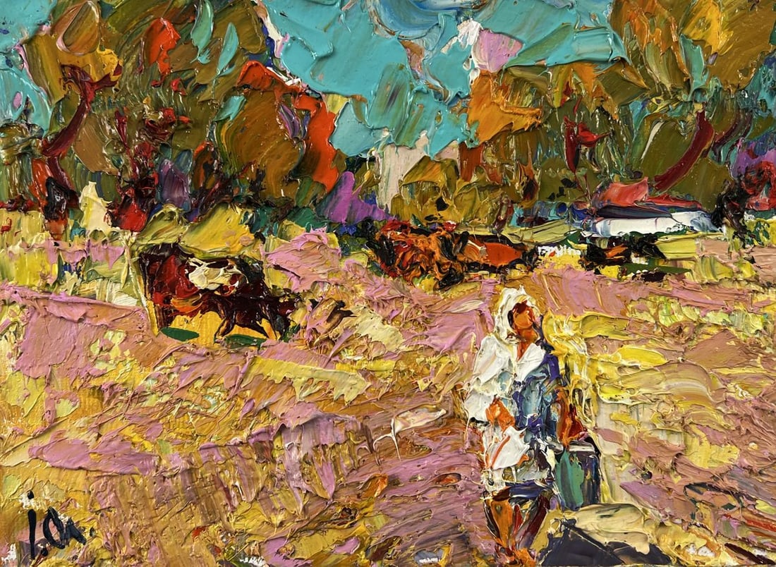 Oil painting Middle of the Day in the Pasture Oleksiy Ivanyuk - 3