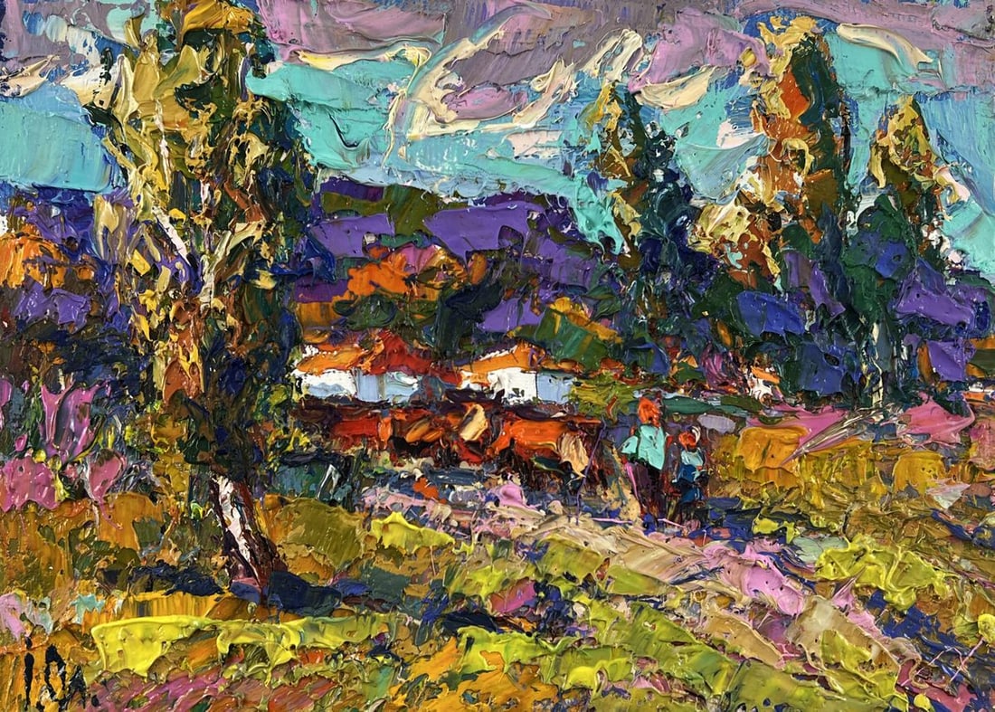 Oil painting Evening in the Village Oleksiy Ivanyuk - 3