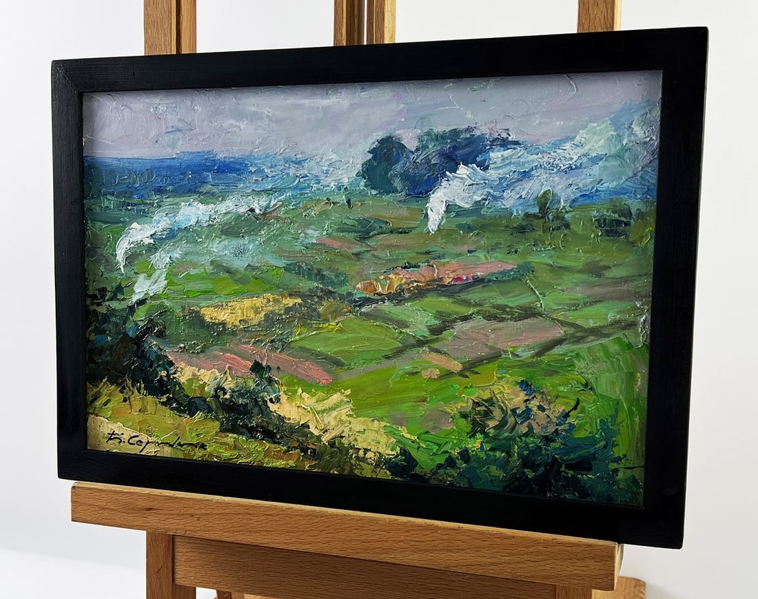 Oil painting Day in Nature in August Boris Serdyuk - 2
